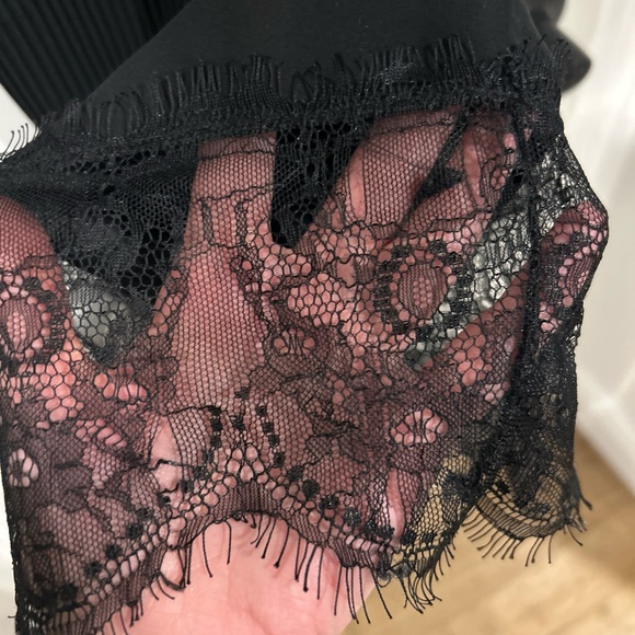 DELFI collective lace trim slip style black dress size small - Picture 9 of 9